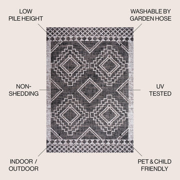 Marokko Diamond Tribal Medallion Indoor/outdoor Area Rug